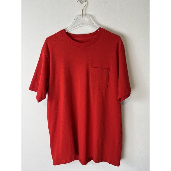 SUPREME POCKET T SHIRT/SHORT SLEEVE/BOX LOGO MENS SIZE L/HEATHER RED/RN 101837 - Picture 8 of 8